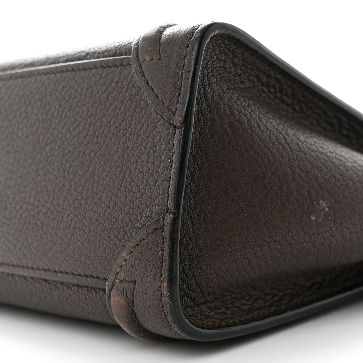 Celine Drummed Calfskin Nano Luggage Brown 9 of 20