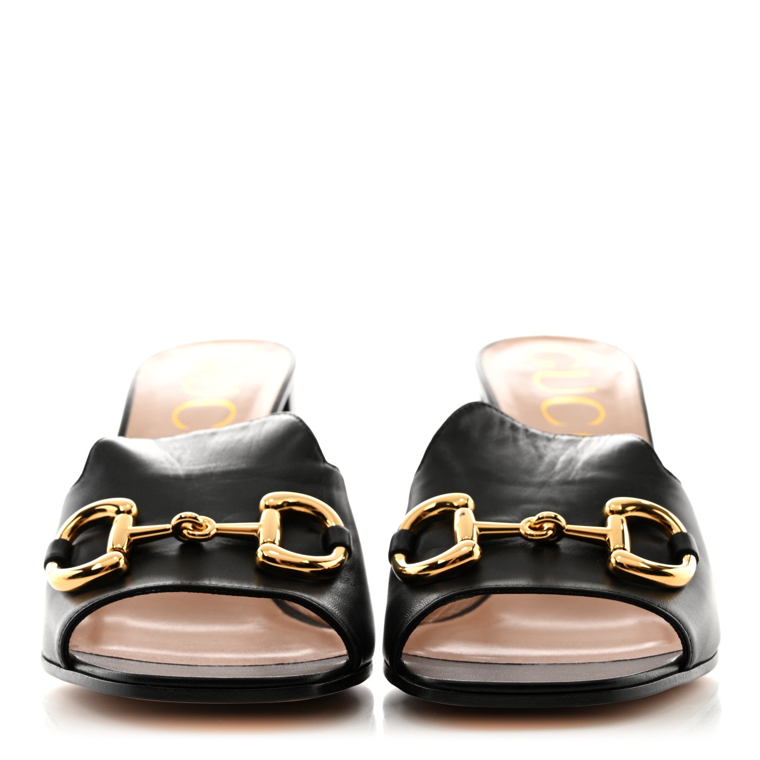 Gucci Nappa Horsebit 75mm Slide Sandals 40 Black 2 of 9
