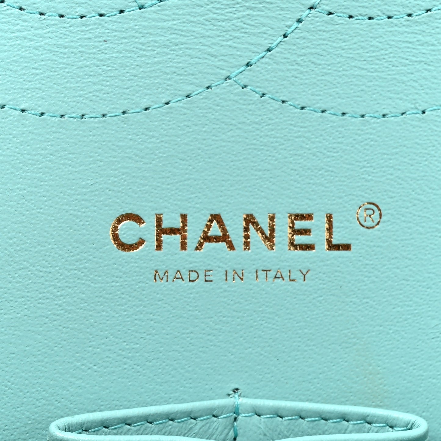 Caviar Quilted Jumbo Double Flap Light Blue