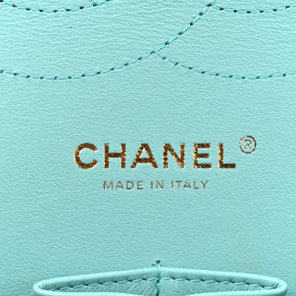 Chanel Caviar Quilted Jumbo Double Flap Light Blue 6 of 12