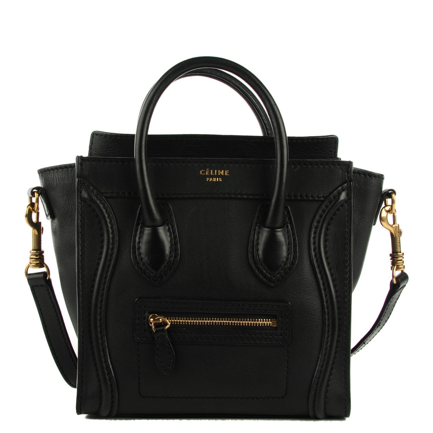 Celine Smooth Calfskin Nano Luggage Black 1 of 9