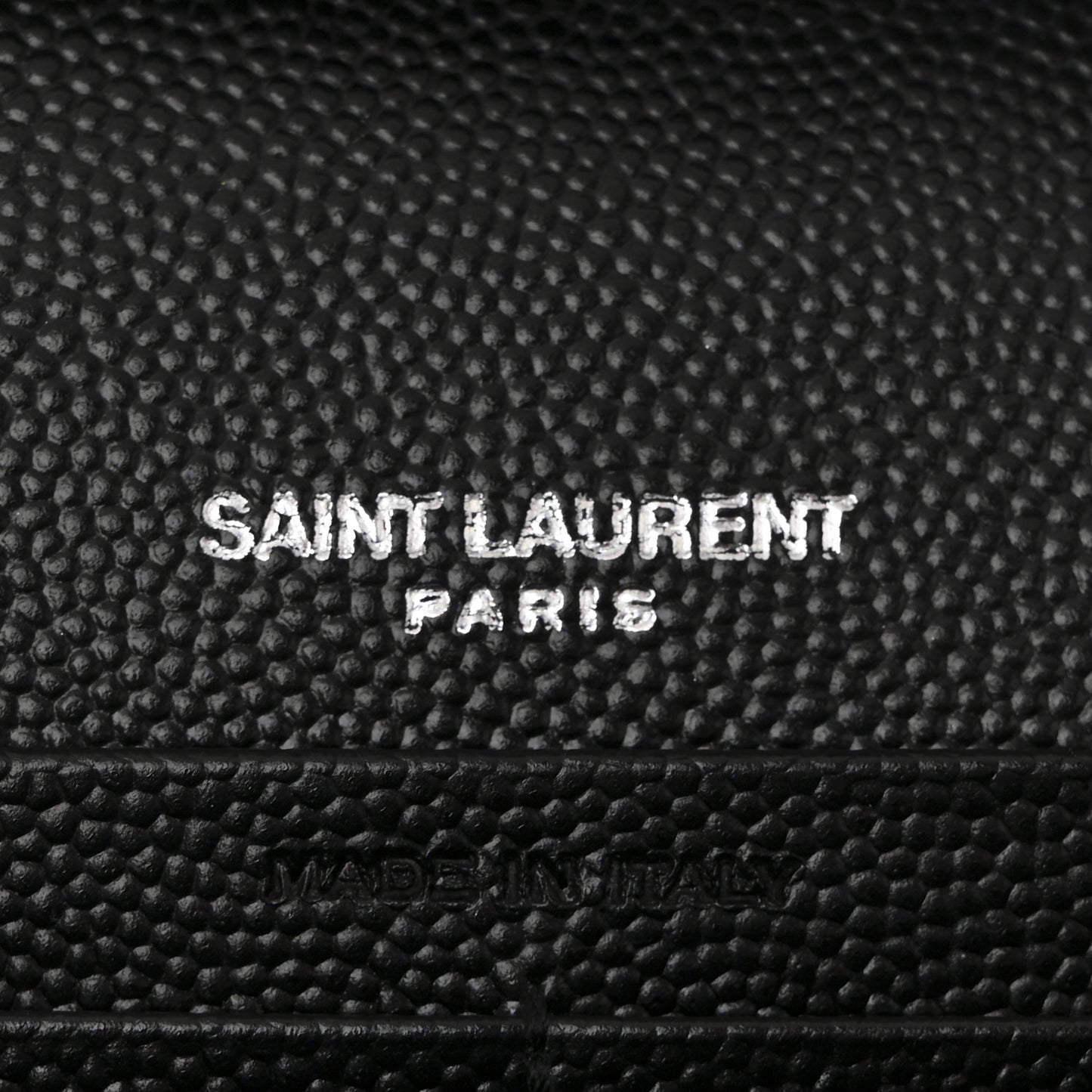 Grain De Poudre Matelasse Chevron Monogram Chain Wallet Black