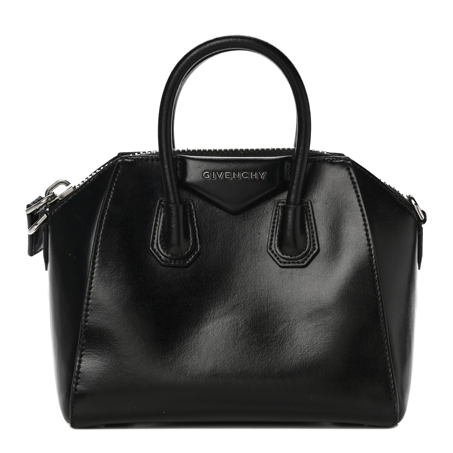 Givenchy Shiny Lord Calfskin Mini Antigona Black 1 of 15