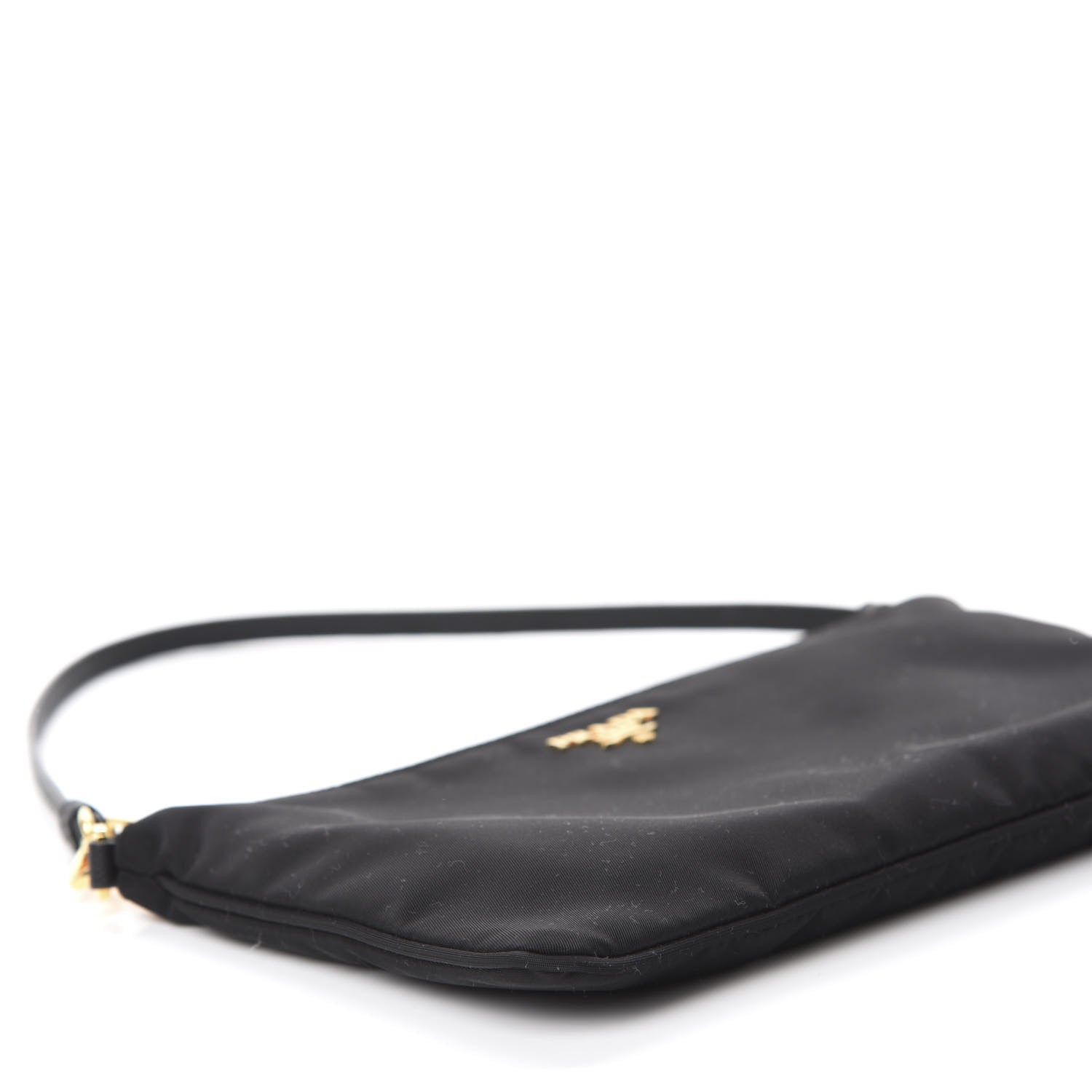 Prada Tessuto Nylon Soft Calfskin Shoulder Bag Black 6 of 10
