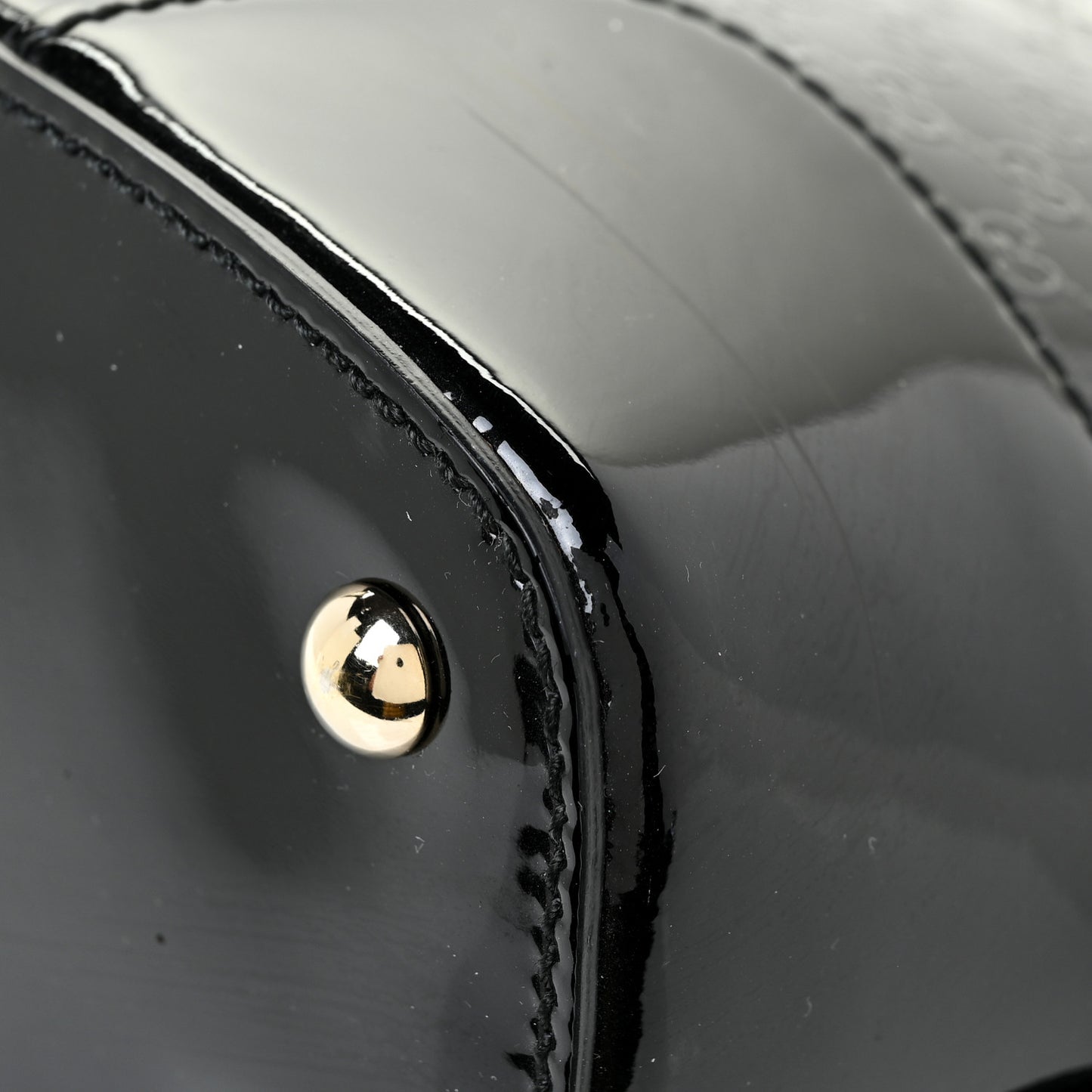 Patent Microguccissima Small Nice Top Handle Dome Bag Black