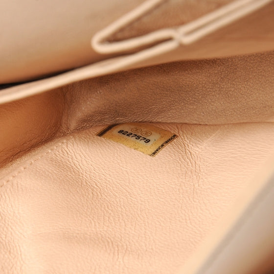 Lambskin Medium Double Flap Beige