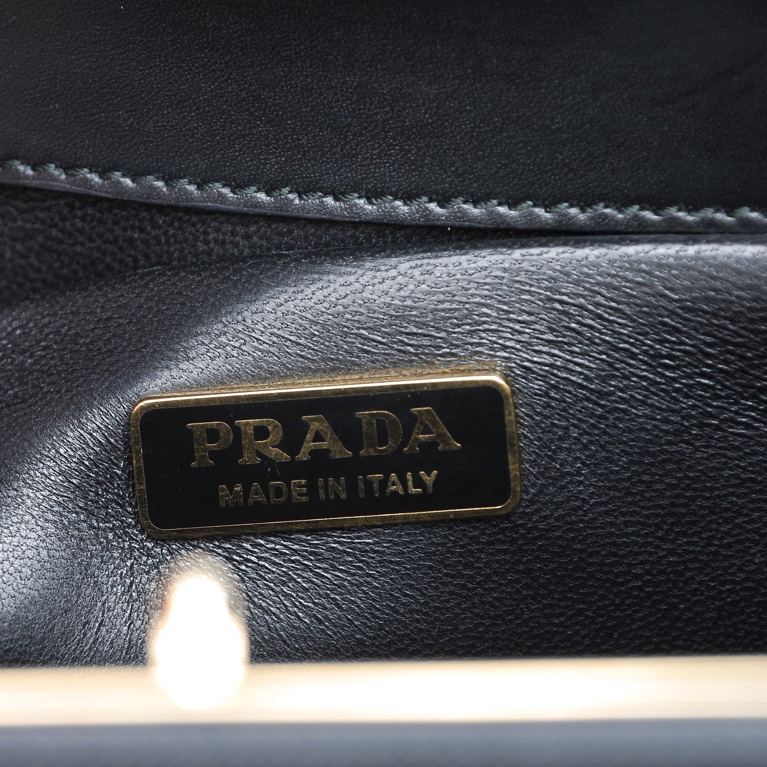 Prada Saffiano City Calf Light Frame Bag Nero Black 6 of 6