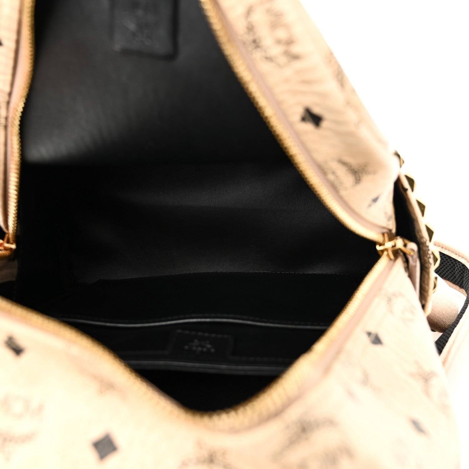 MCM Visetos Small Side Stud Stark Backpack Beige 5 of 9