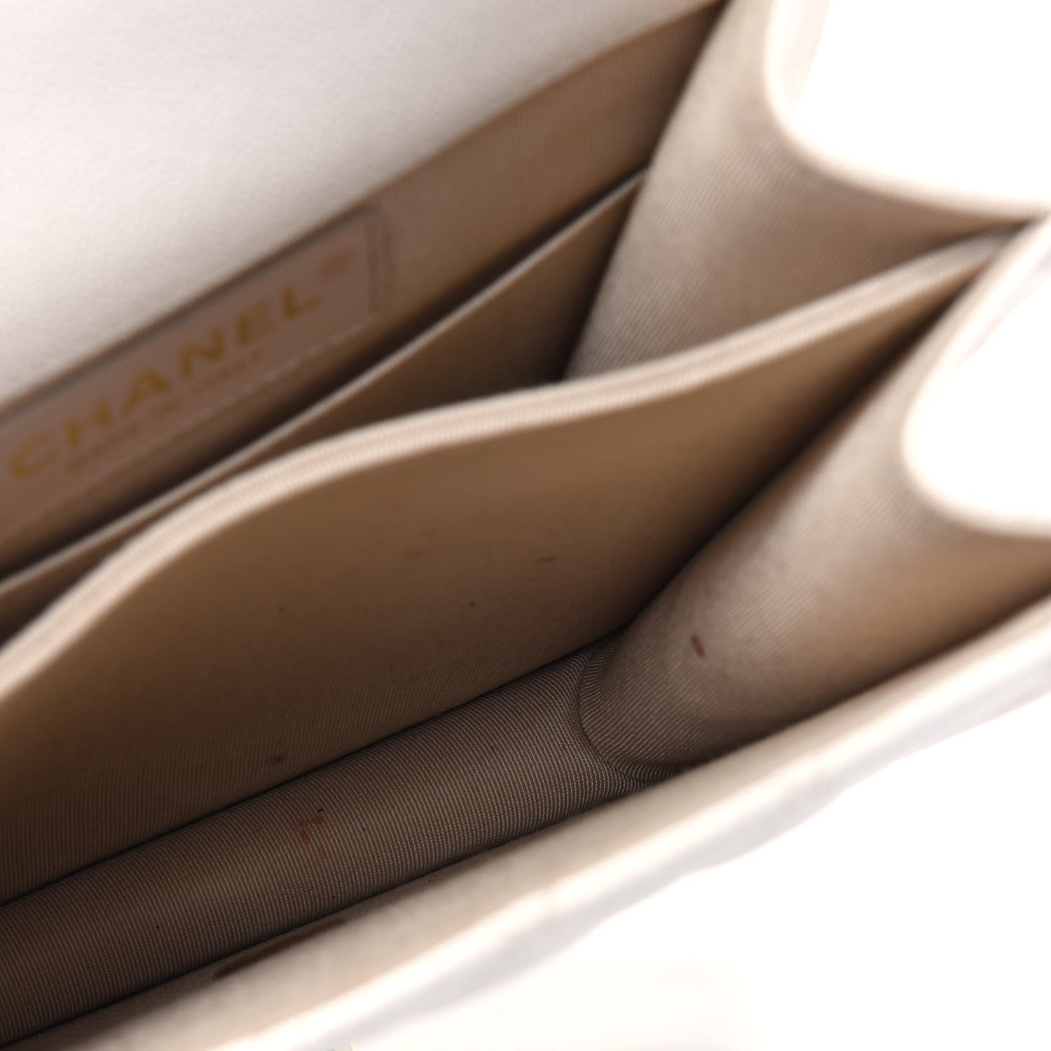 Chanel Caviar Quilted North South Boy Flap White 5 of 5