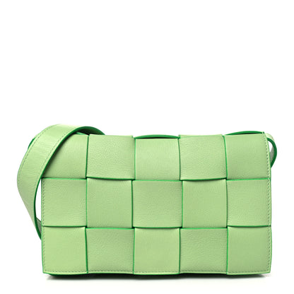Bottega Veneta Grained Calfskin Maxi Intrecciato Cassette Crossbody Bag Pistachio 1 of 10