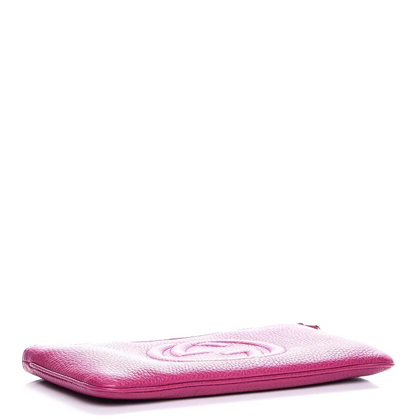 Pebbled Calfskin Soho Wristlet Bright Bougainvillea