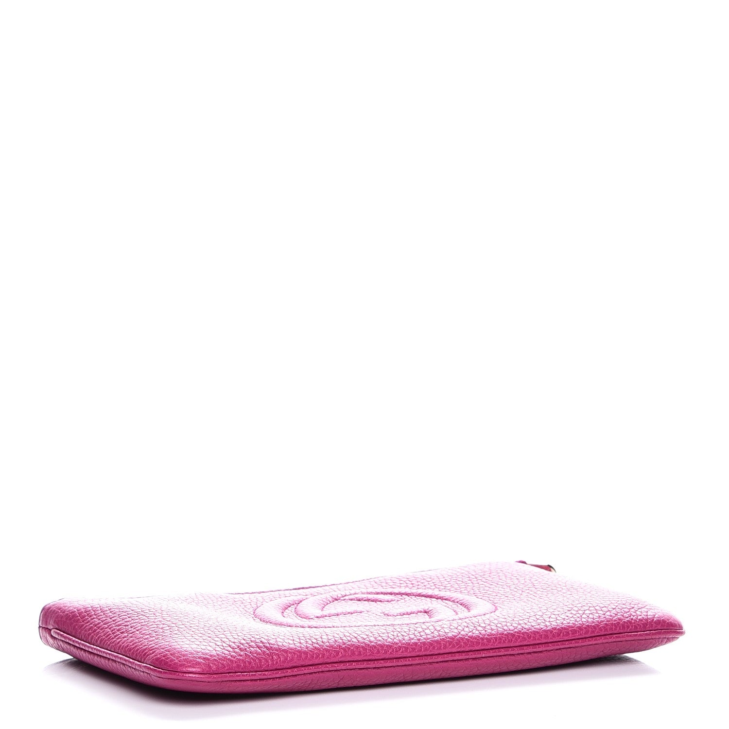 Gucci Pebbled Calfskin Soho Wristlet Bright Bougainvillea 4 of 8