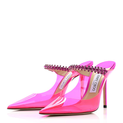 Jimmy Choo Plexi Crystal Bing 100 Pumps 40 Hot Pink 3 of 9