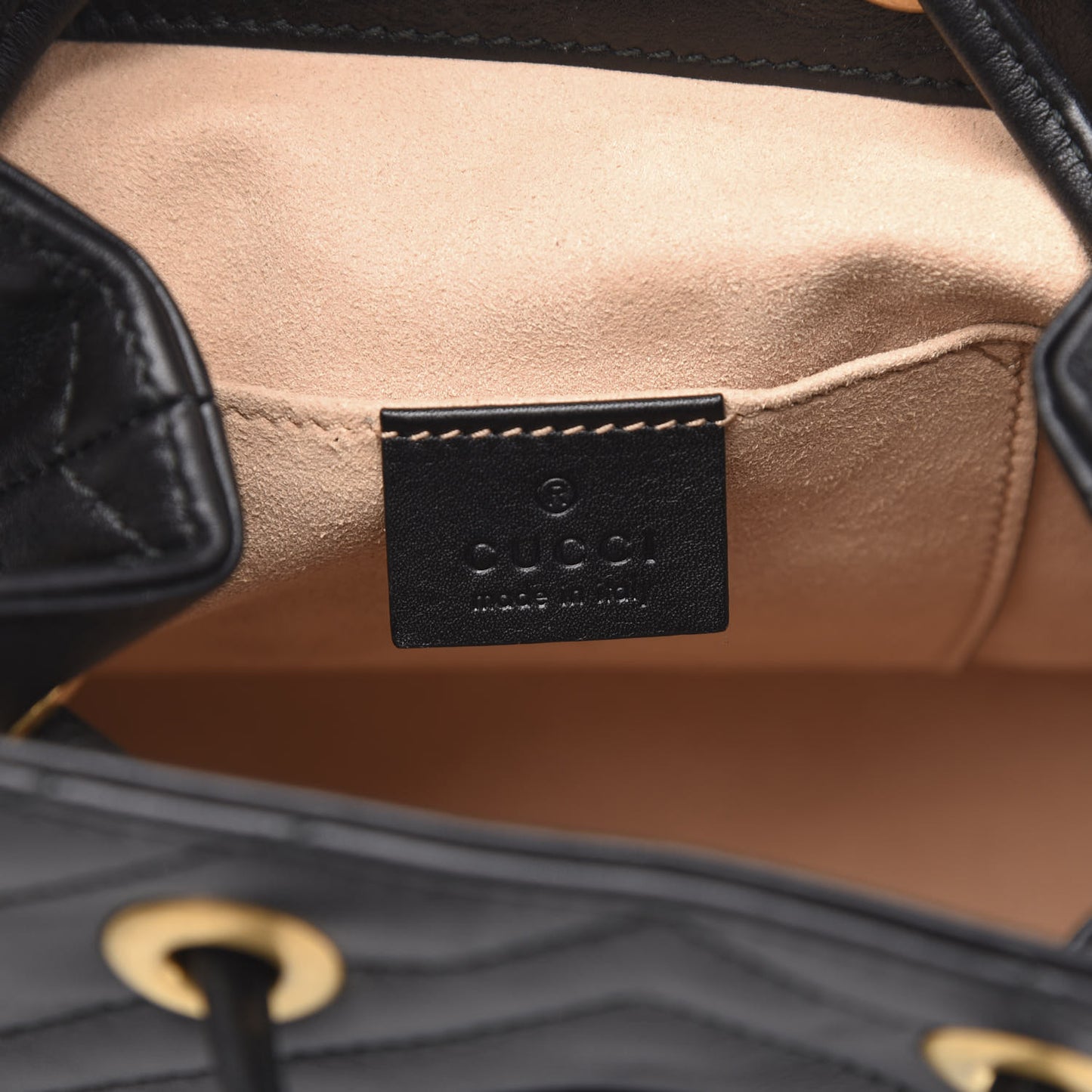 Calfskin Matelasse GG Marmont Flap Backpack Black