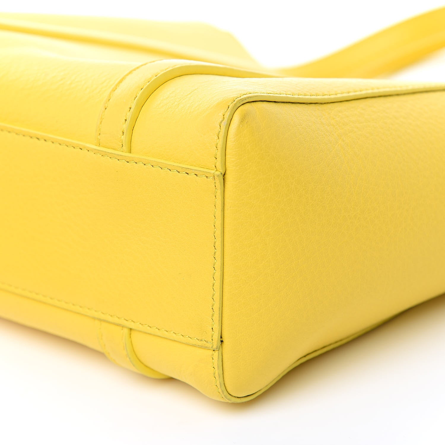 Balenciaga Smooth Calfskin Logo XXS Everyday Tote Jaune Soleil Black 8 of 11