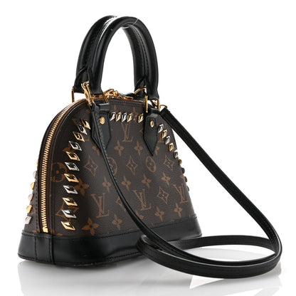 Louis Vuitton Monogram Macassar Studded Alma BB 5 of 23