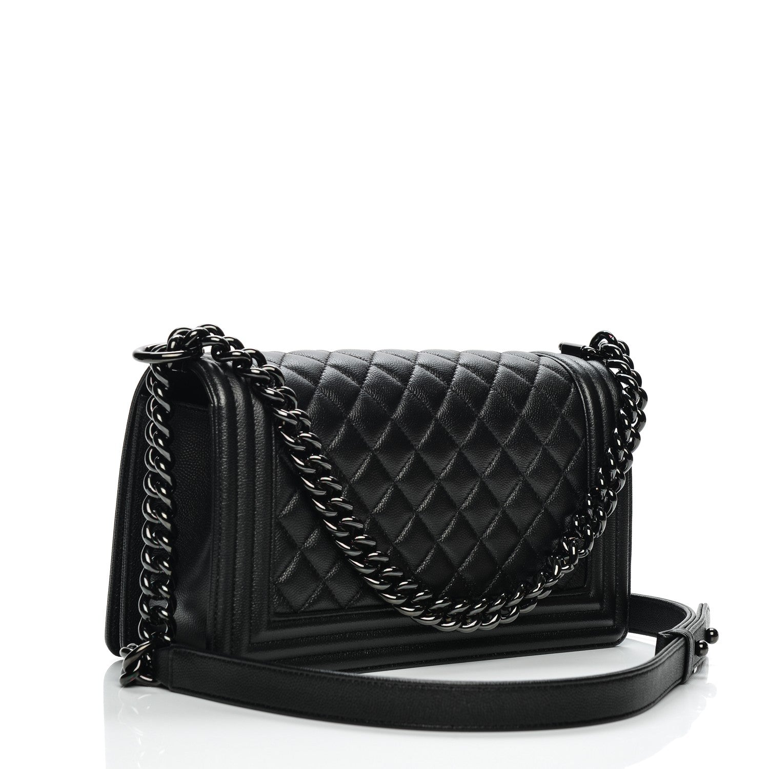 Chanel Caviar Quilted Medium Boy Flap So Black 3 of 7