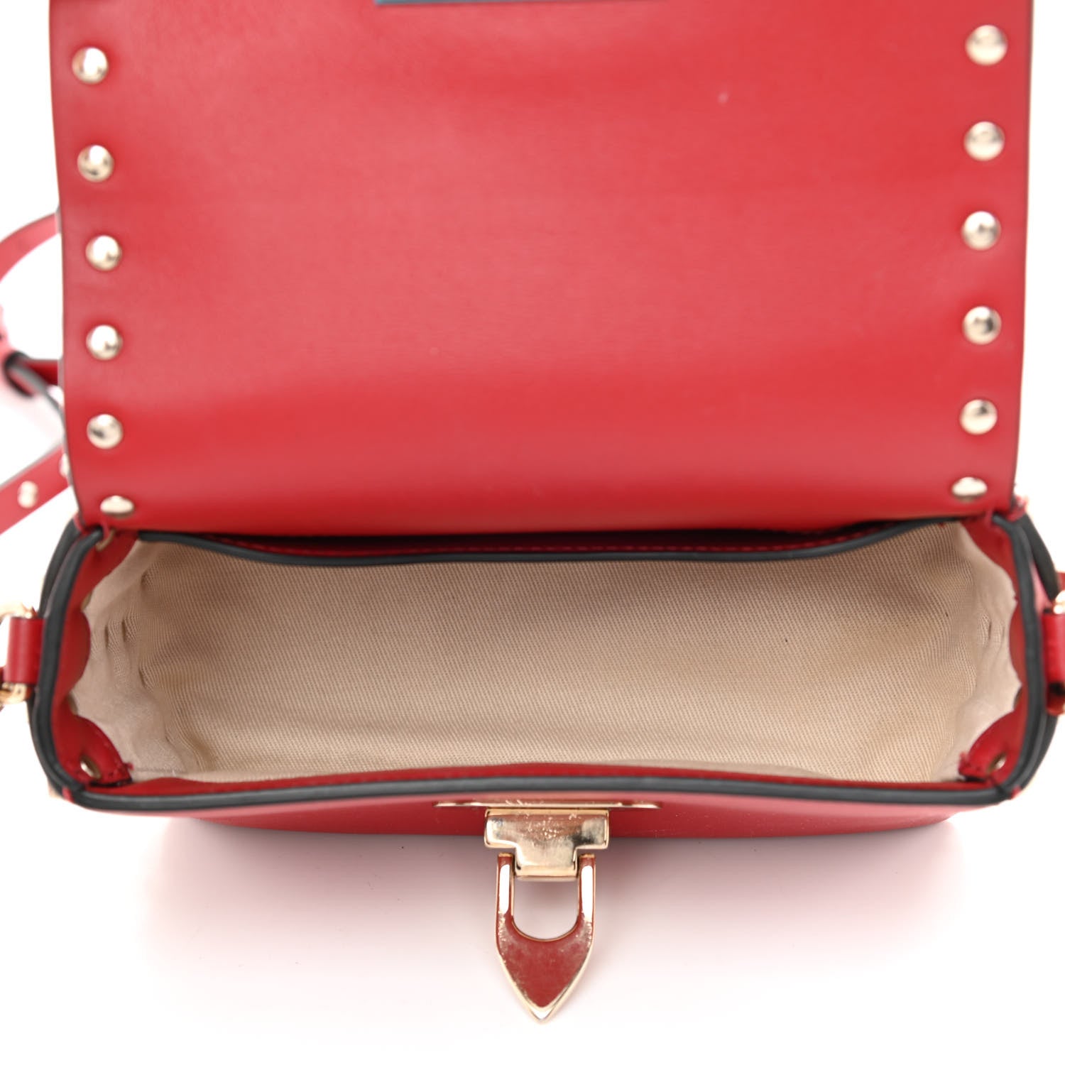 Valentino Garavani Vitello Mini Rockstud Crossbody Bag Rosso Valentino 5 of 8
