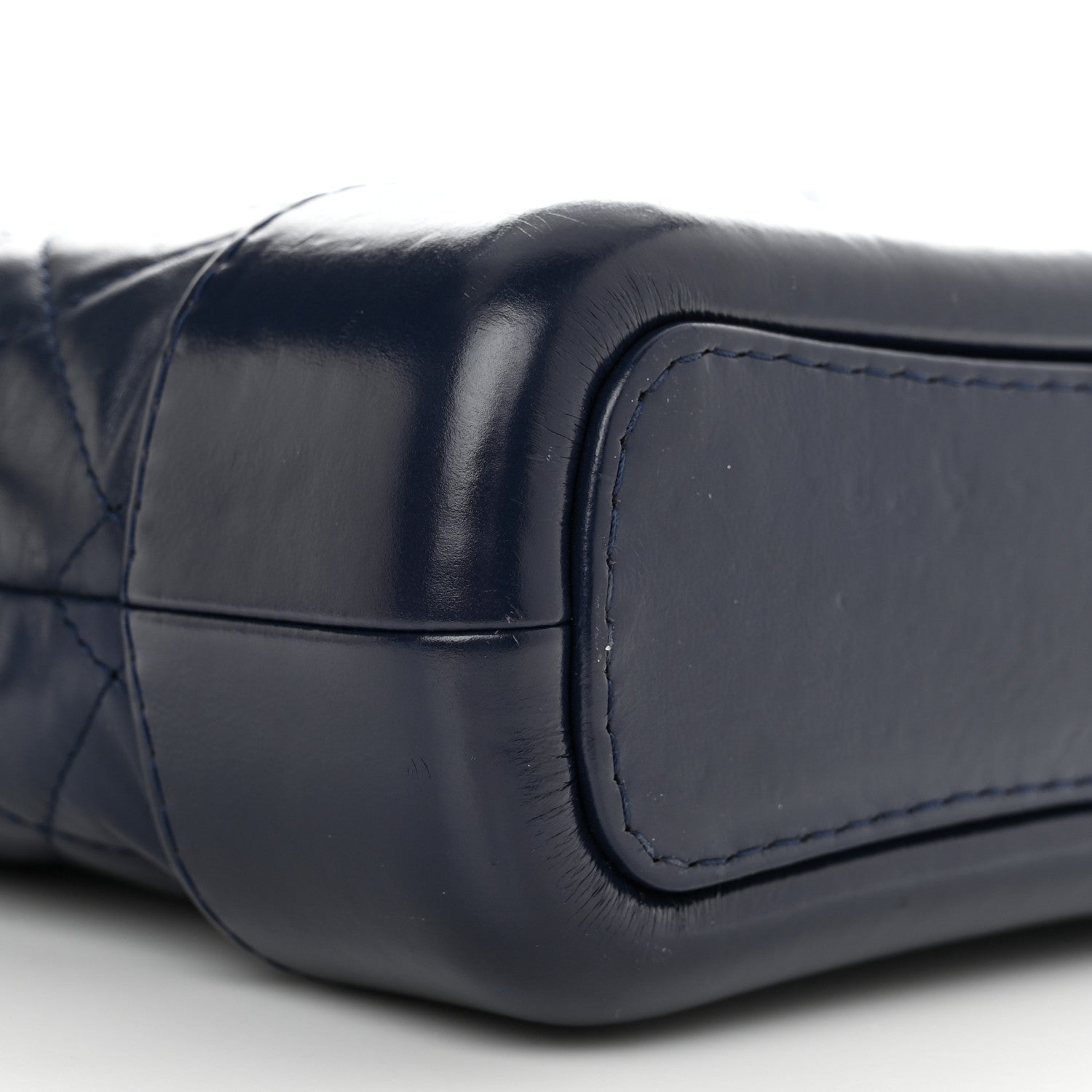 Chanel Aged Calfskin Quilted Small Gabrielle Hobo Navy 9 of 10