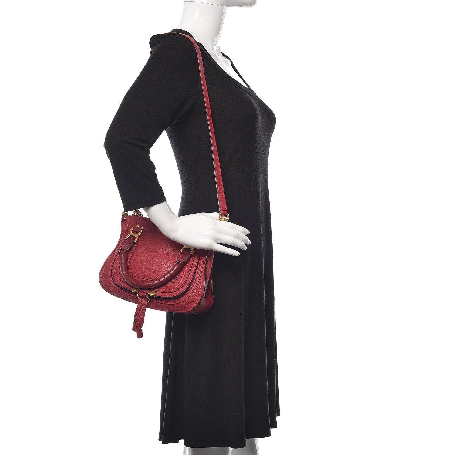 Chloe Calfskin Mini Marcie Satchel Garnet 2 of 15
