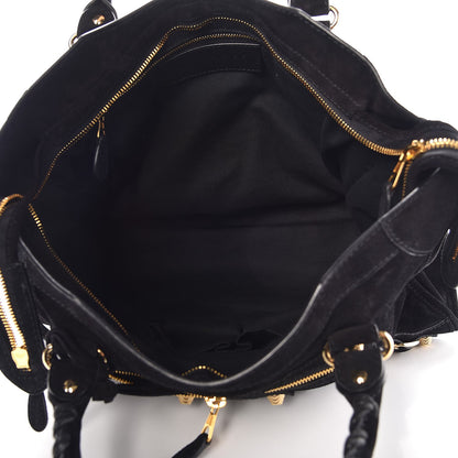 Balenciaga Baby Daim Suede Giant 12 Gold Hardware City Black 5 of 16