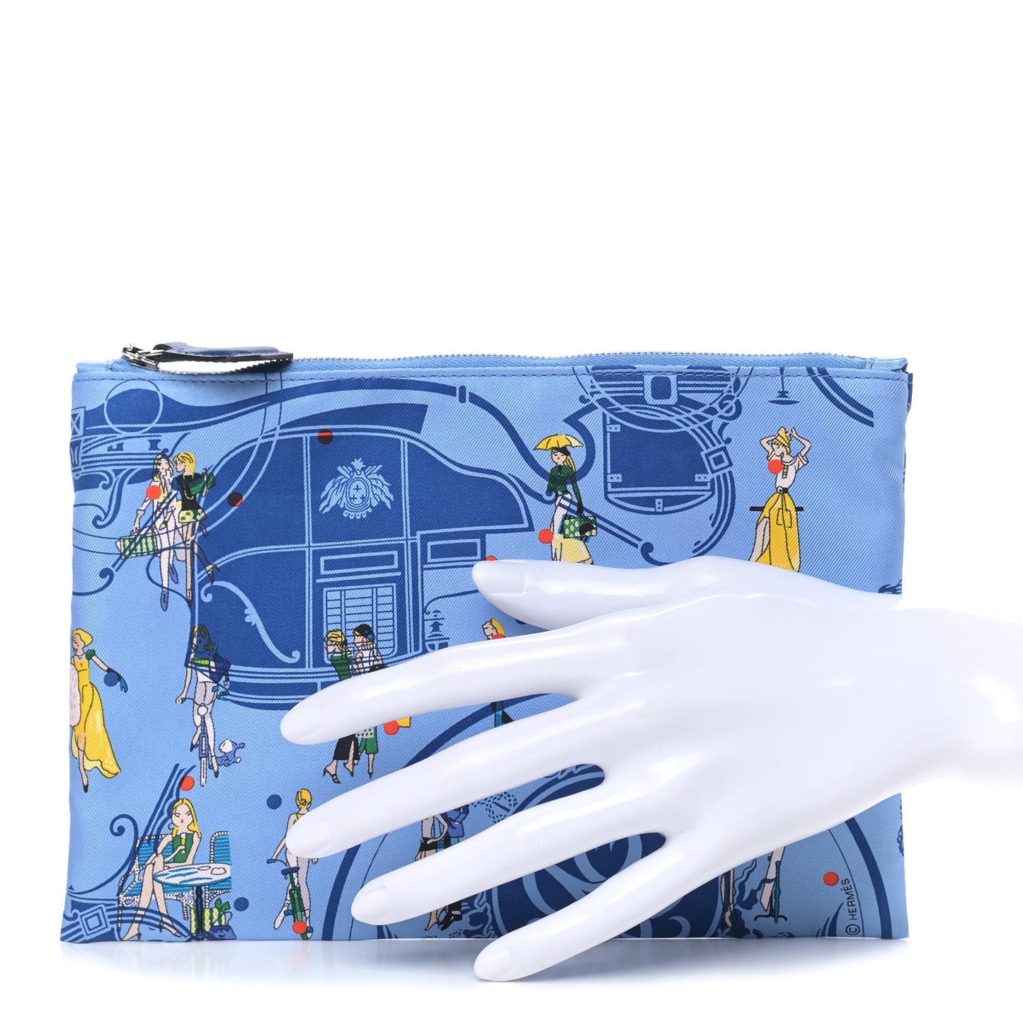 Silk Ex-Libris Les Parisiennes Silky Pocket Cosmetic Case Deep Bleu Bleuet
