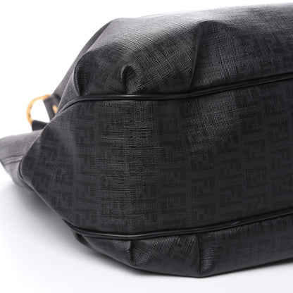 Fendi Zucchino Spalmati Vitello Medium Chiusura Tote Black 8 of 12