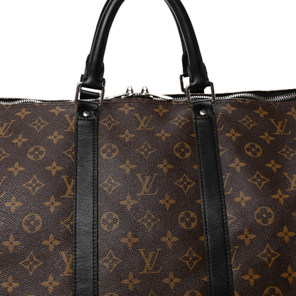 Louis Vuitton Monogram Macassar Keepall Bandouliere 55 7 of 15
