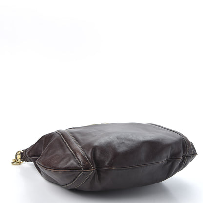 Gucci Calfskin Medium Britt Tote Dark Brown 3 of 14
