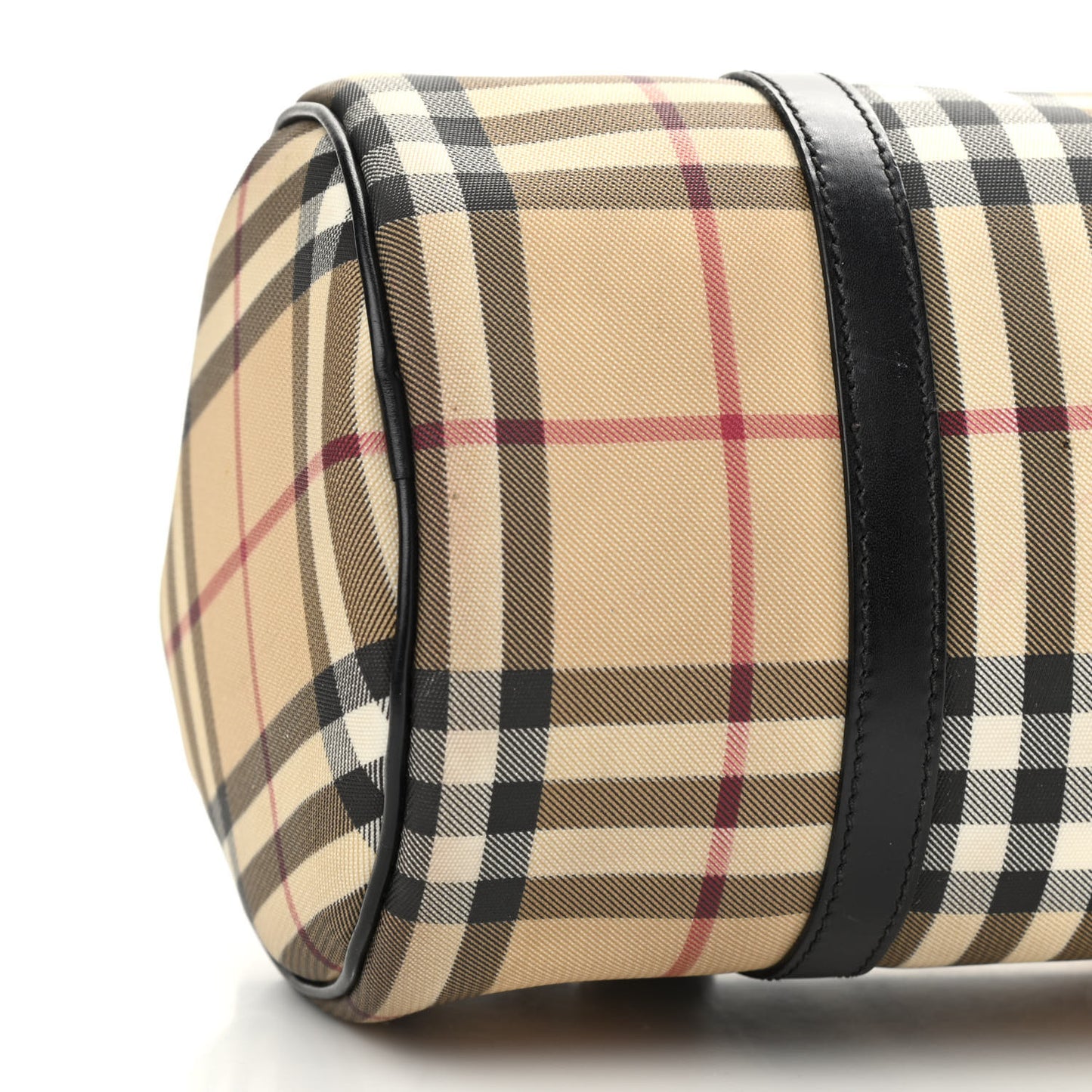 House Check Barrel Bag Black