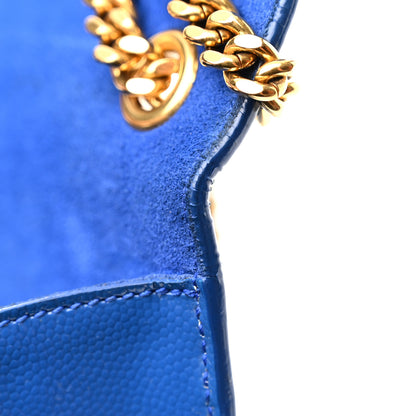 Saint Laurent Grain De Poudre Small Classic Monogram Kate Satchel Royal Blue 14 of 16