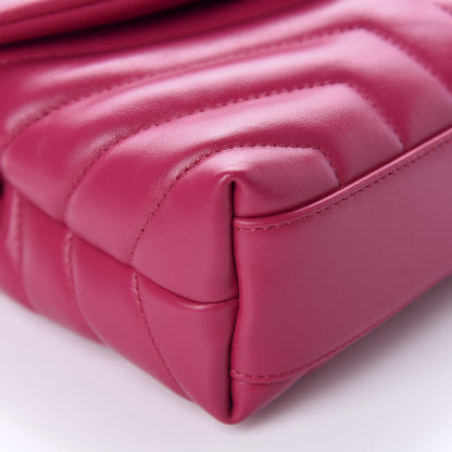 Saint Laurent Calfskin Y Quilted Monogram Toy Loulou Crossbody Bag Freesia 8 of 11