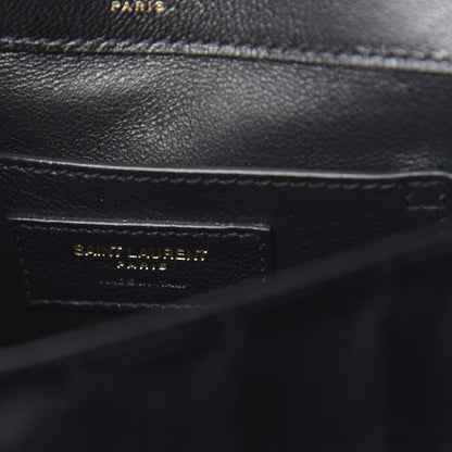 Saint Laurent Velvet Matelasse Small Vicky Chain Bag Black 6 of 9