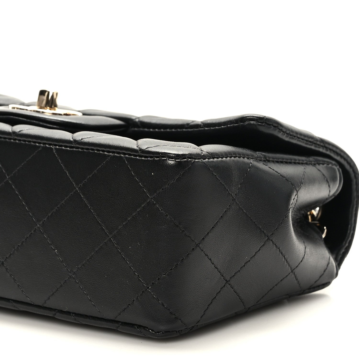 Chanel Lambskin Quilted Mini Rectangular Flap Black 9 of 10