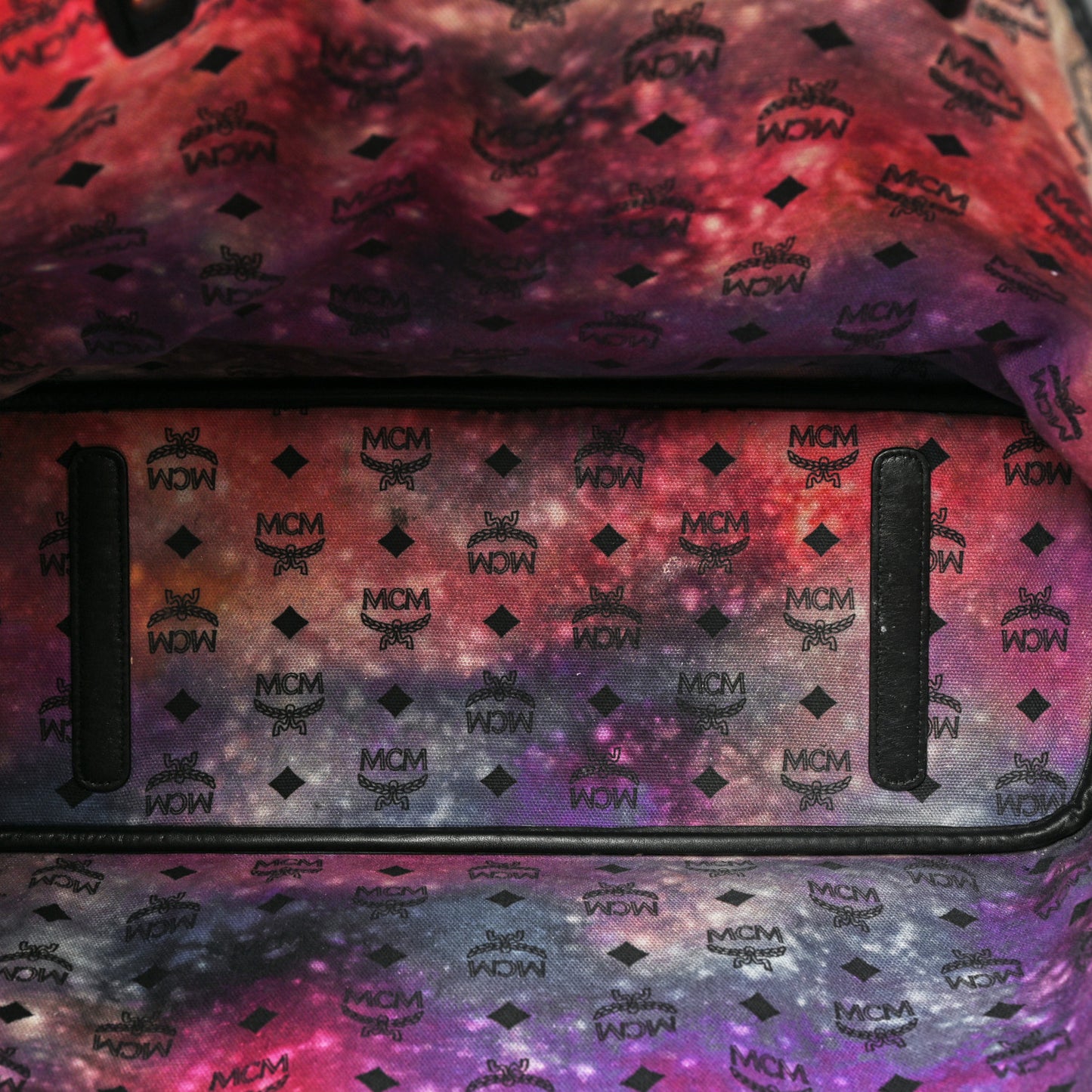 Galaxy Visetos Medium Project Reversible Shopper Tote Cognac Multicolor