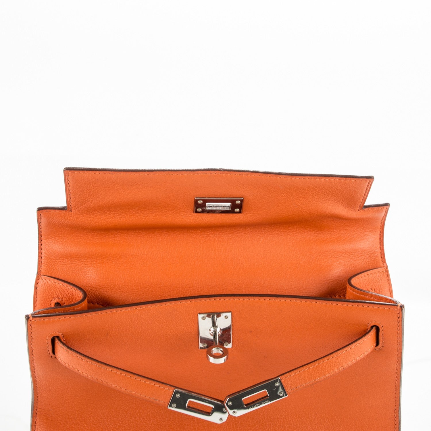 Hermes Swift Kelly Pochette Clutch Orange 16 of 20