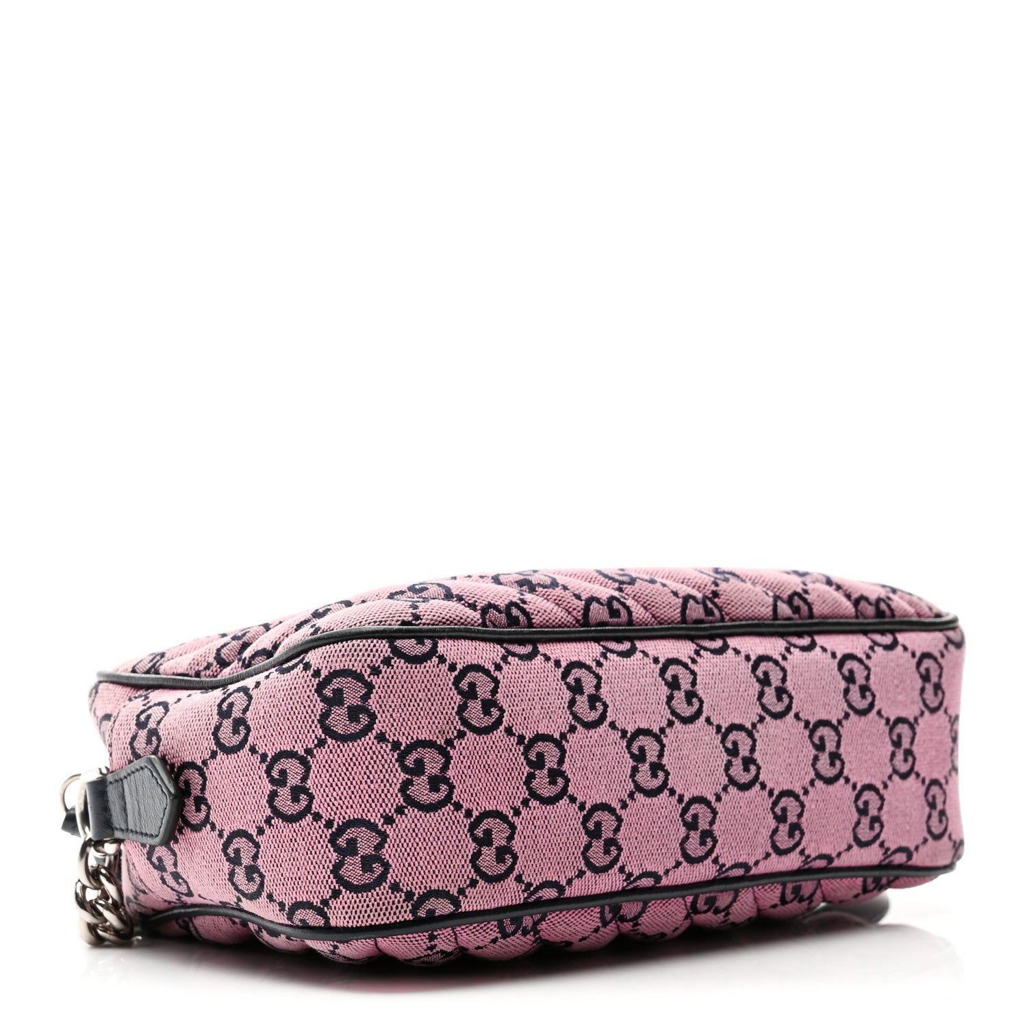 Gucci Monogram Multicolor Matelasse Diagonal Small GG Marmont Chain Shoulder Bag Pink Blue 4 of 10