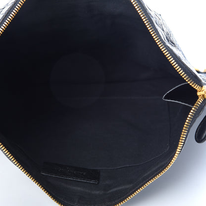 Balenciaga Agneau Giant 12 Gold Hardware Pouch Clutch Black 5 of 9