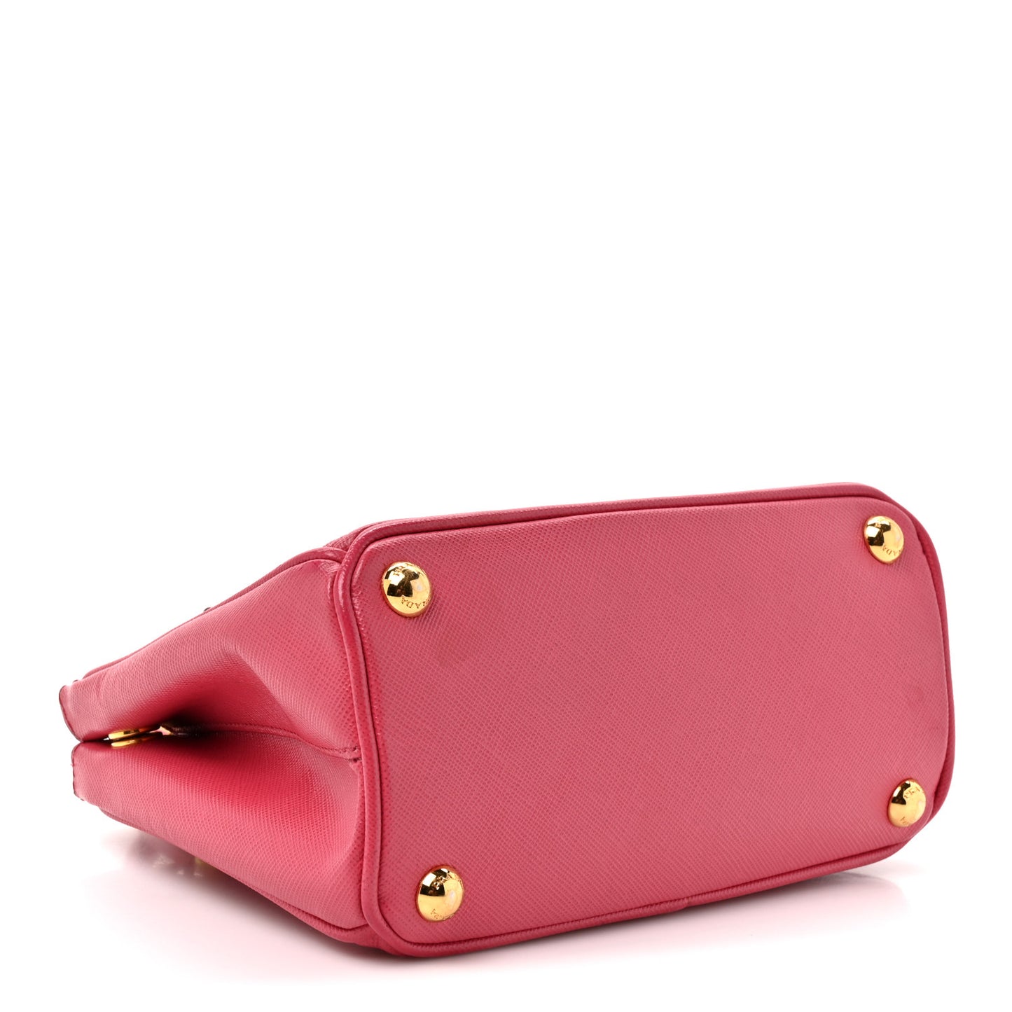 Saffiano Lux Micro Galleria Double Zip Tote Fuxia