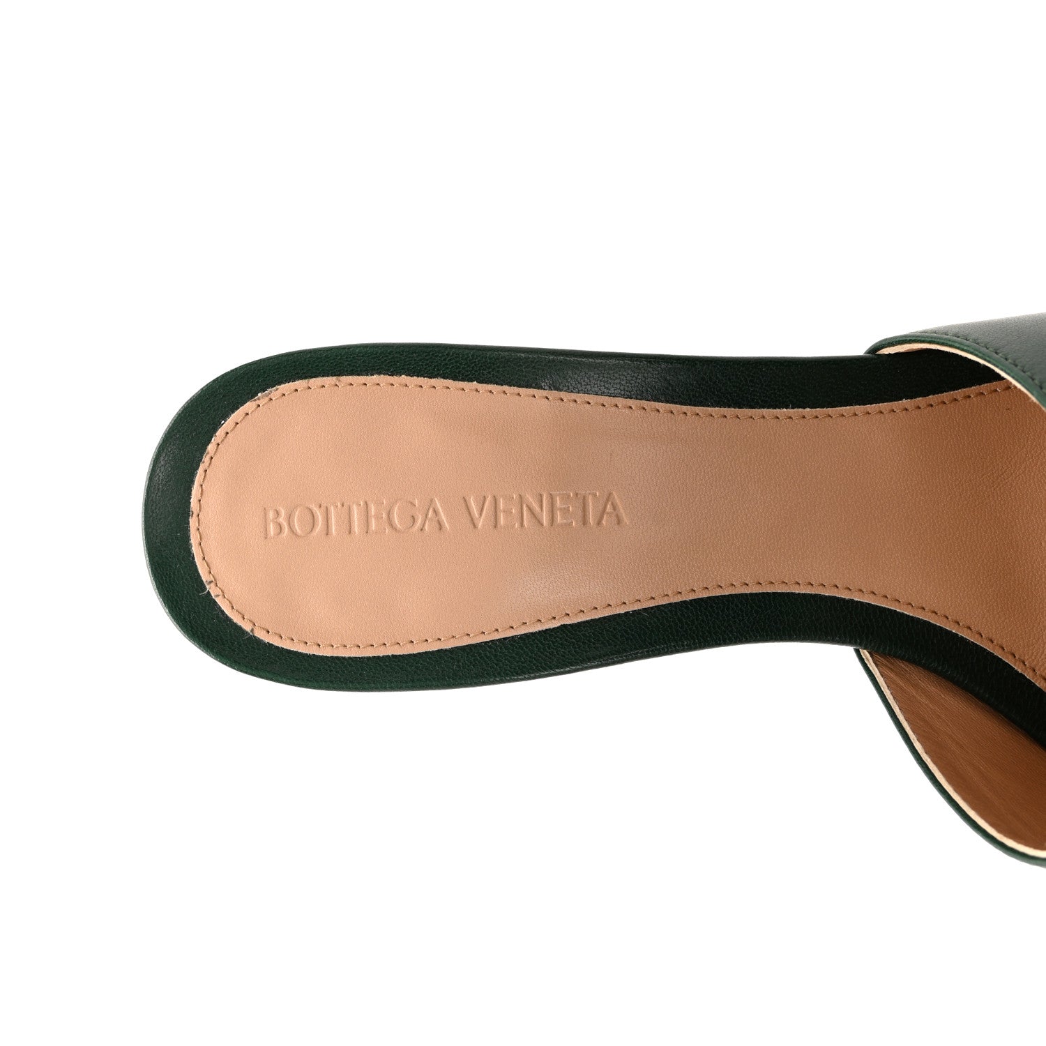 Bottega Veneta Lambskin Stretch Mule Sandals 38 Pine Green 7 of 9