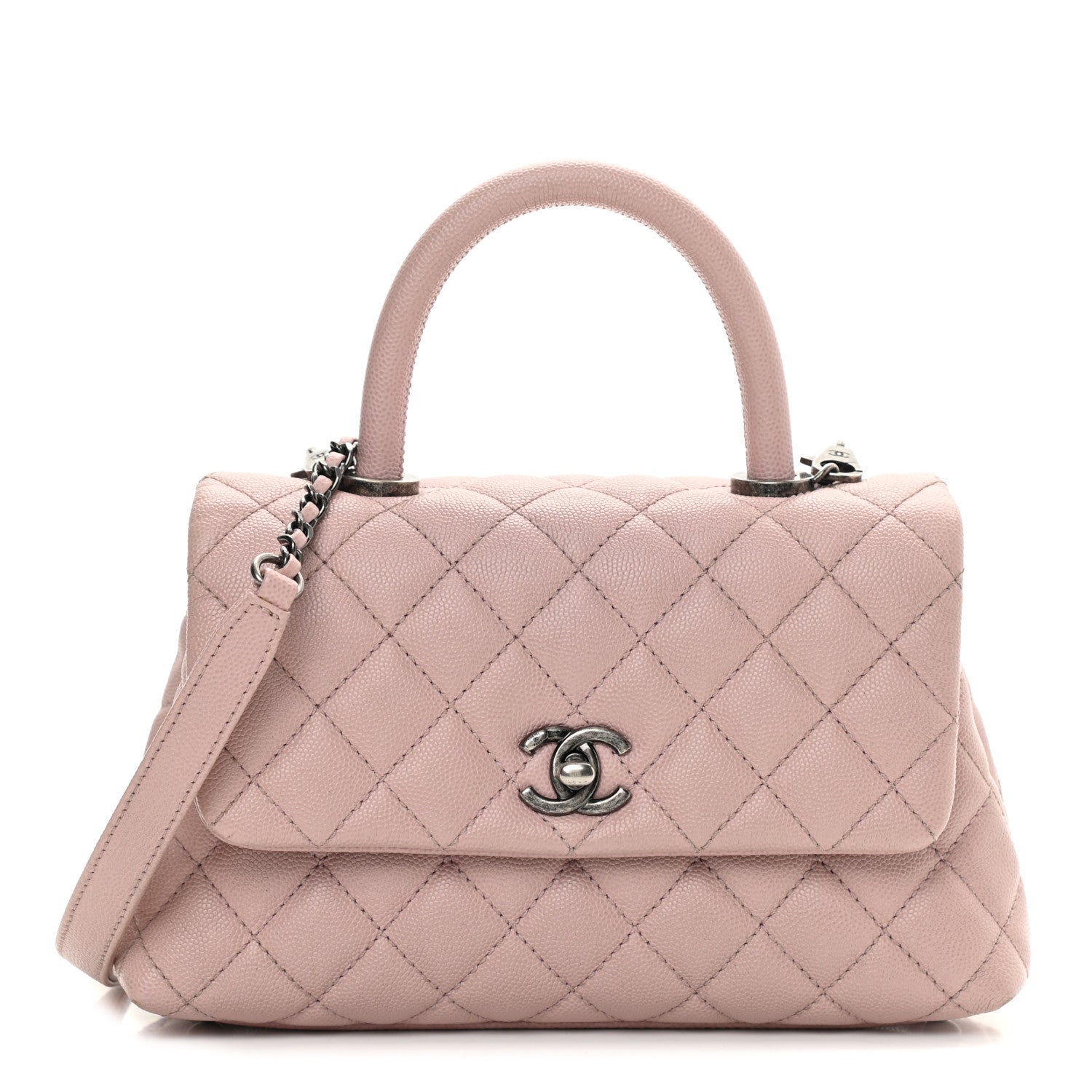 Chanel Caviar Quilted Mini Coco Handle Flap Light Pink 1 of 11