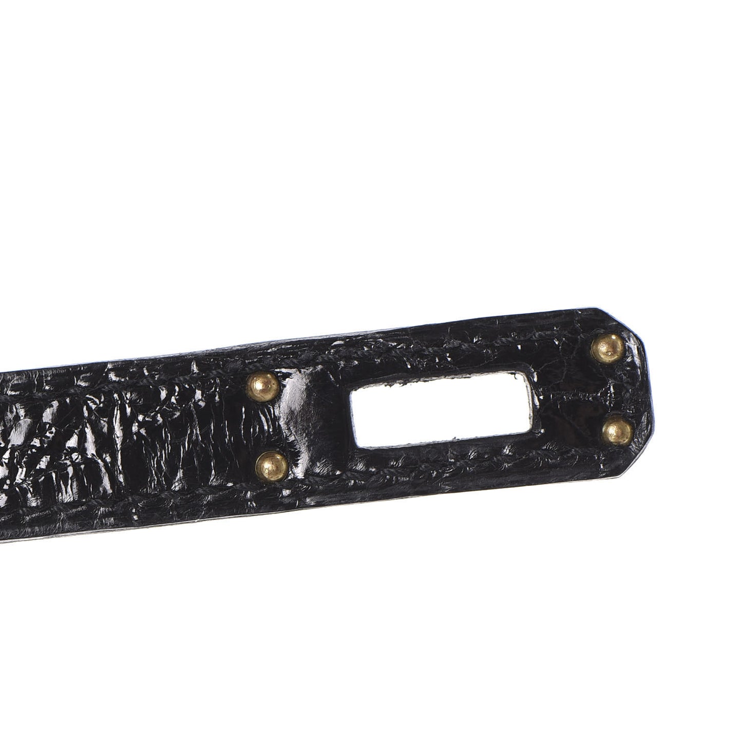 Taurillon Novillo Shiny Niloticus Crocodile Birkin Touch 25 Black