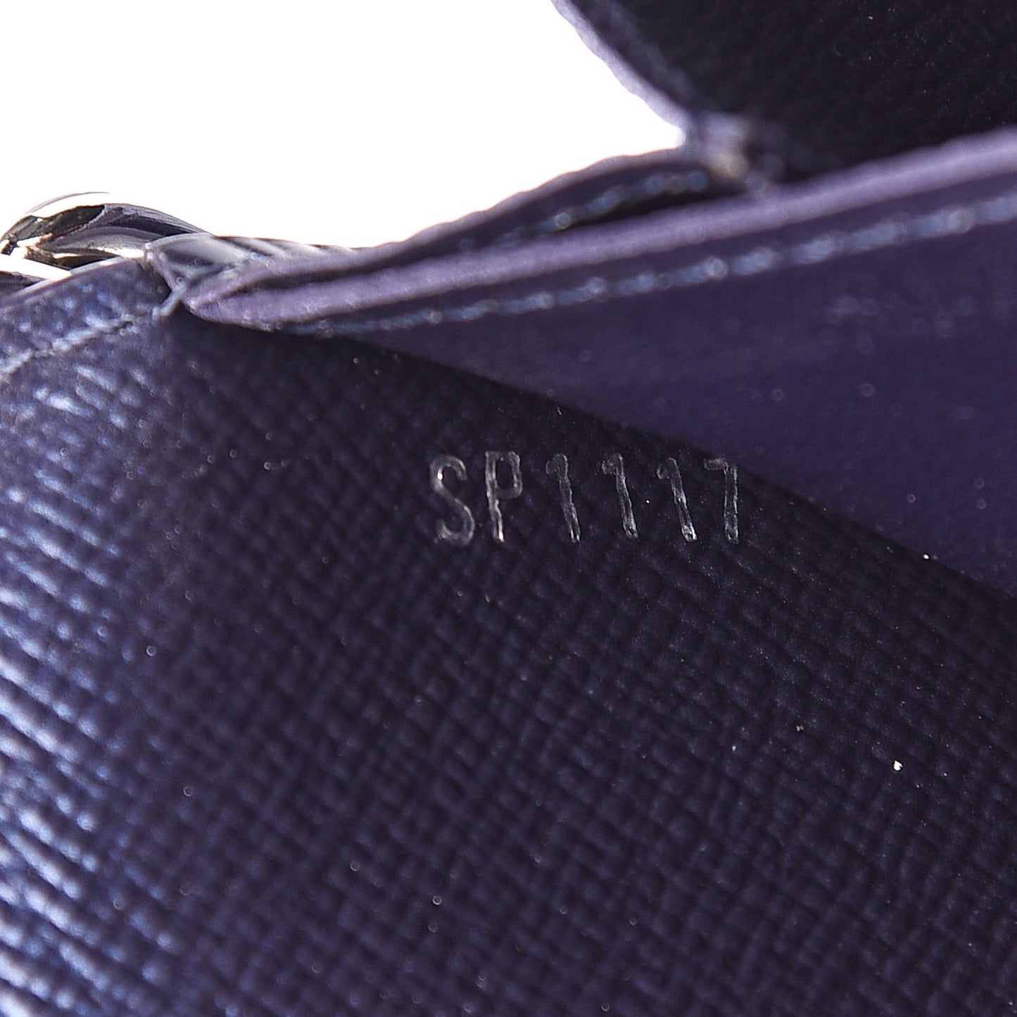 Epi Sequins Flame Twist Chain Wallet Blue Nuit