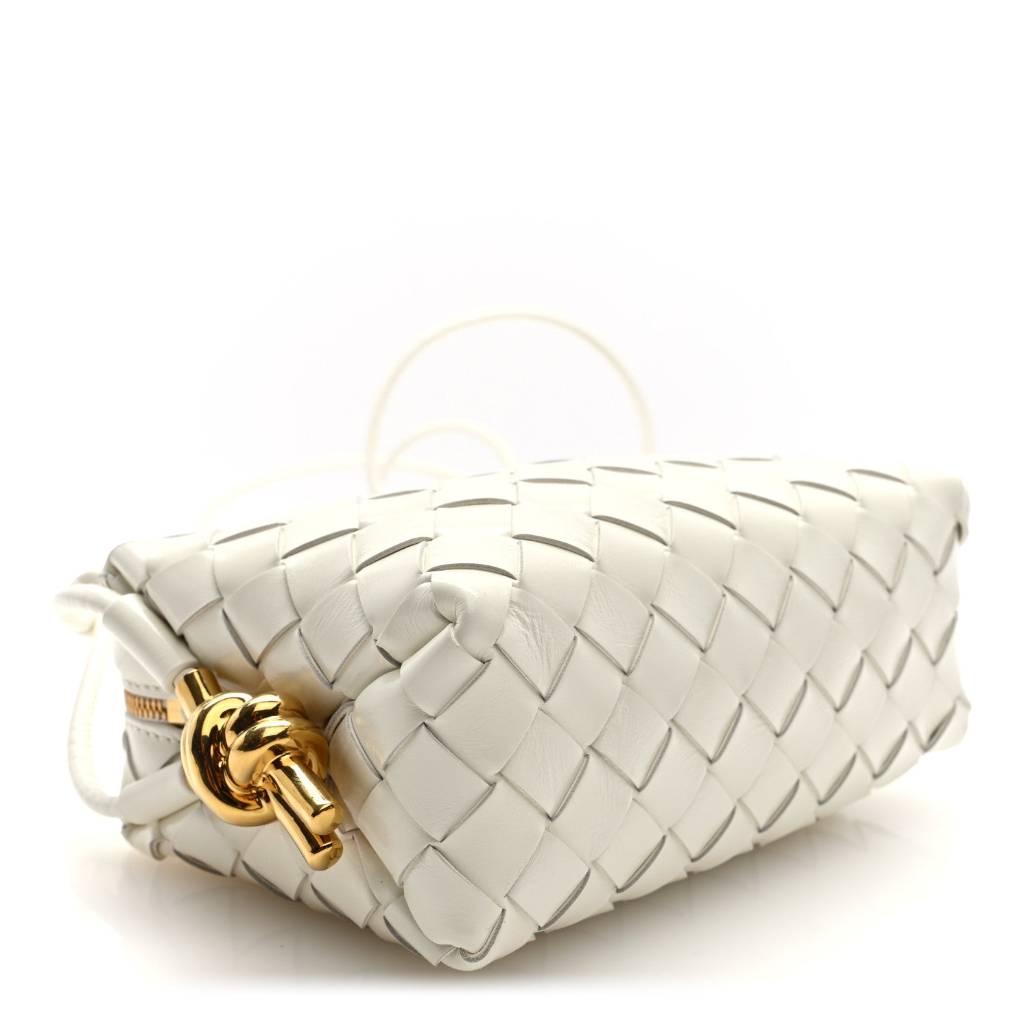 Bottega Veneta Polished Nappa Intrecciato Metal Knots Mini Loop