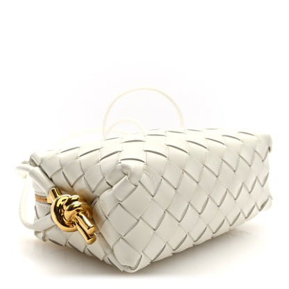 Bottega Veneta Polished Nappa Intrecciato Metal Knots Mini Loop Camera Bag Bone 4 of 9