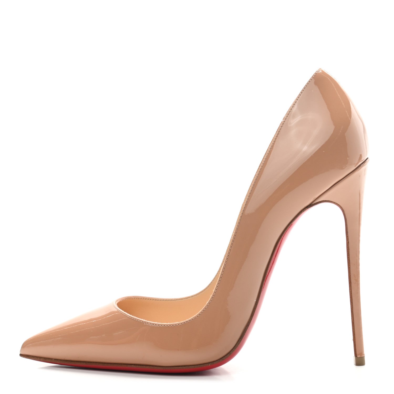 Christian Louboutin Patent So Kate 120 Pumps 37 Nude 1 of 7
