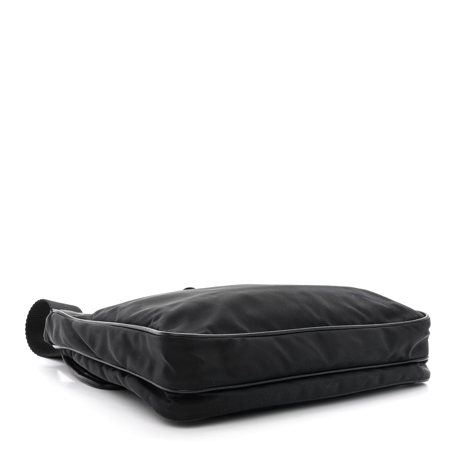 Prada Nylon Vela Flat Messenger Bag Black 4 of 12