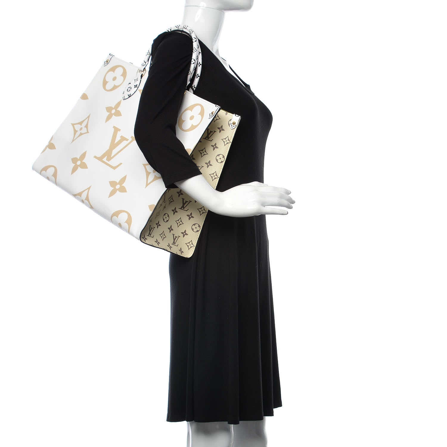 Louis Vuitton Monogram Giant Onthego GM Kaki Beige 2 of 12