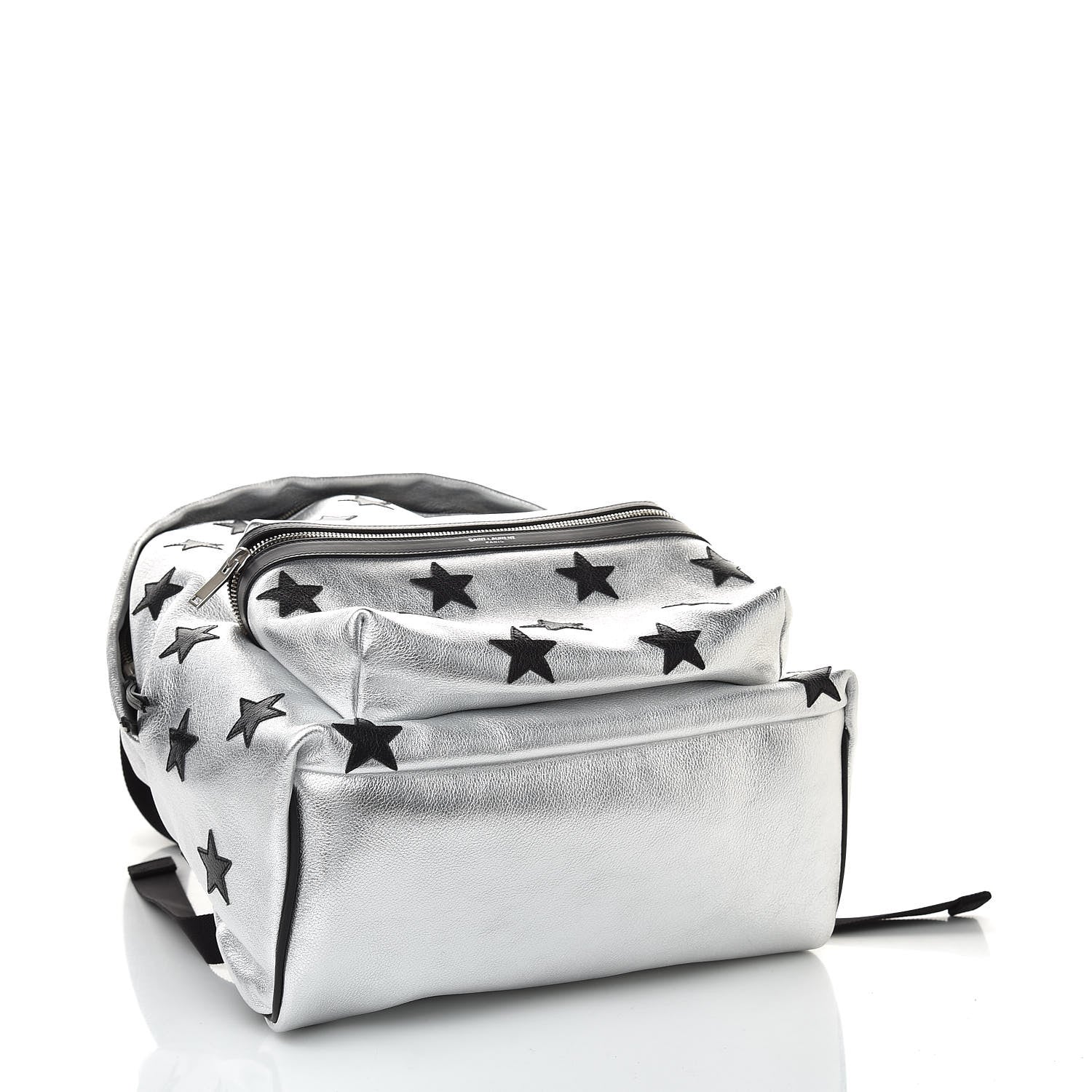 Saint Laurent Metallic Buffalo Star Hunting Backpack Silver Black 4 of 10