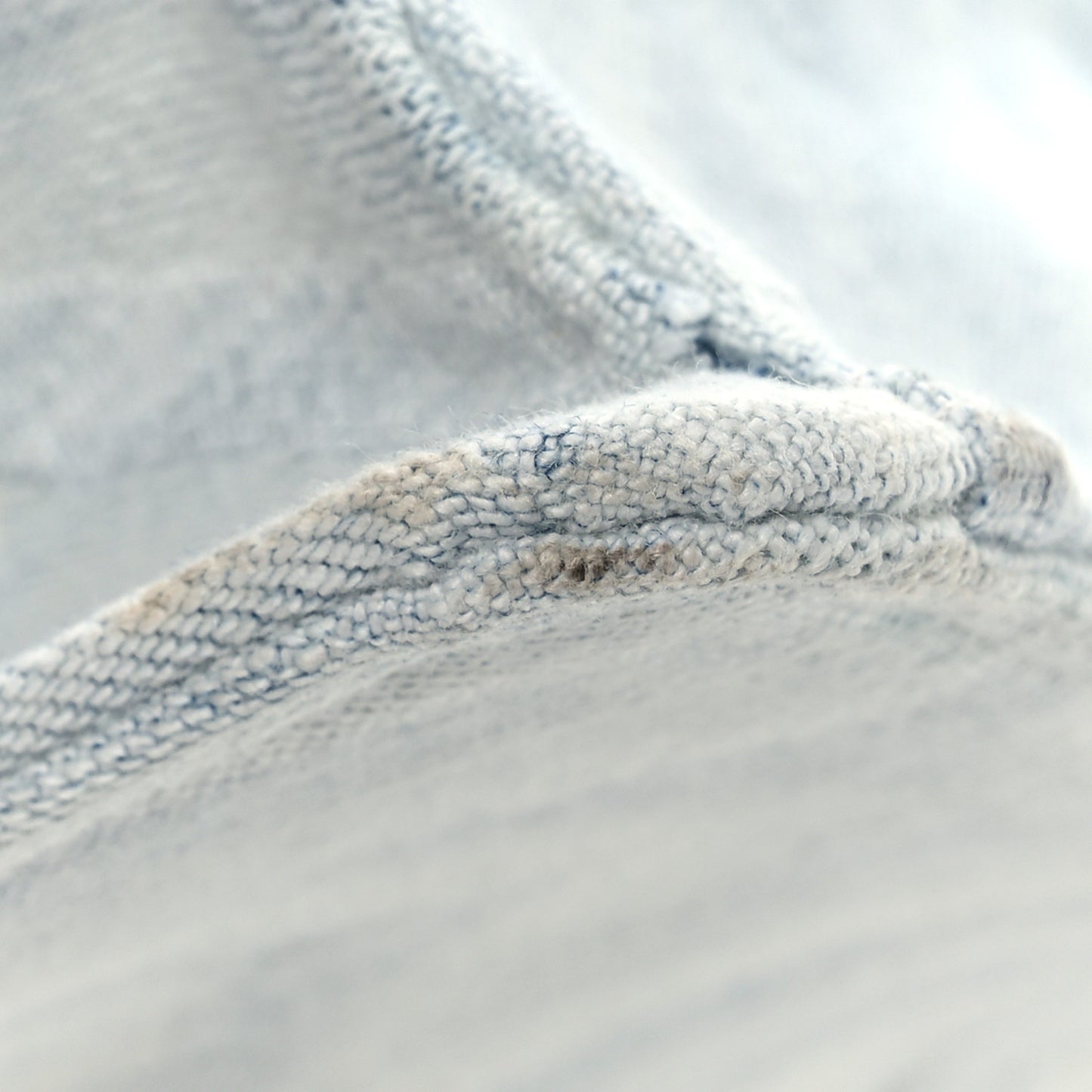 X MARC JACOBS Bleached Denim Small Peekaboo I SEE U Satchel Off White